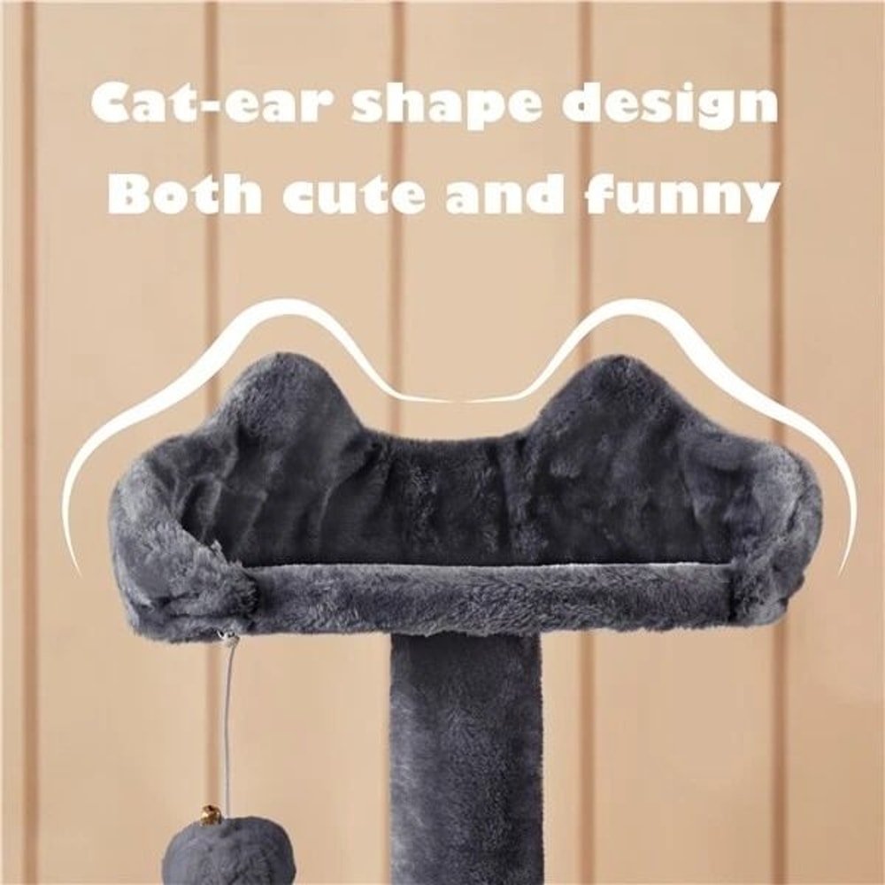 Multilevel Cat Tree Tower Condo With Scratching Posts And Perches Dark Gray 5