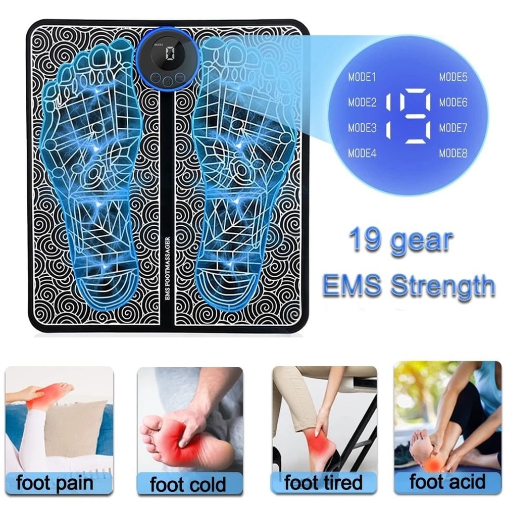 EMS Foot Massager Machine Electric Deep Kneading For Leg Foot Pain Relief Muscle Relaxation USB R 5
