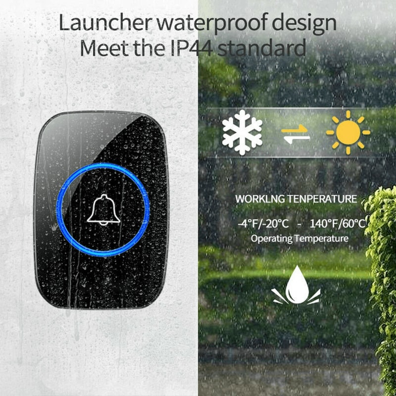 Wireless Waterproof Doorbell Chime With Adjustable Volume 11