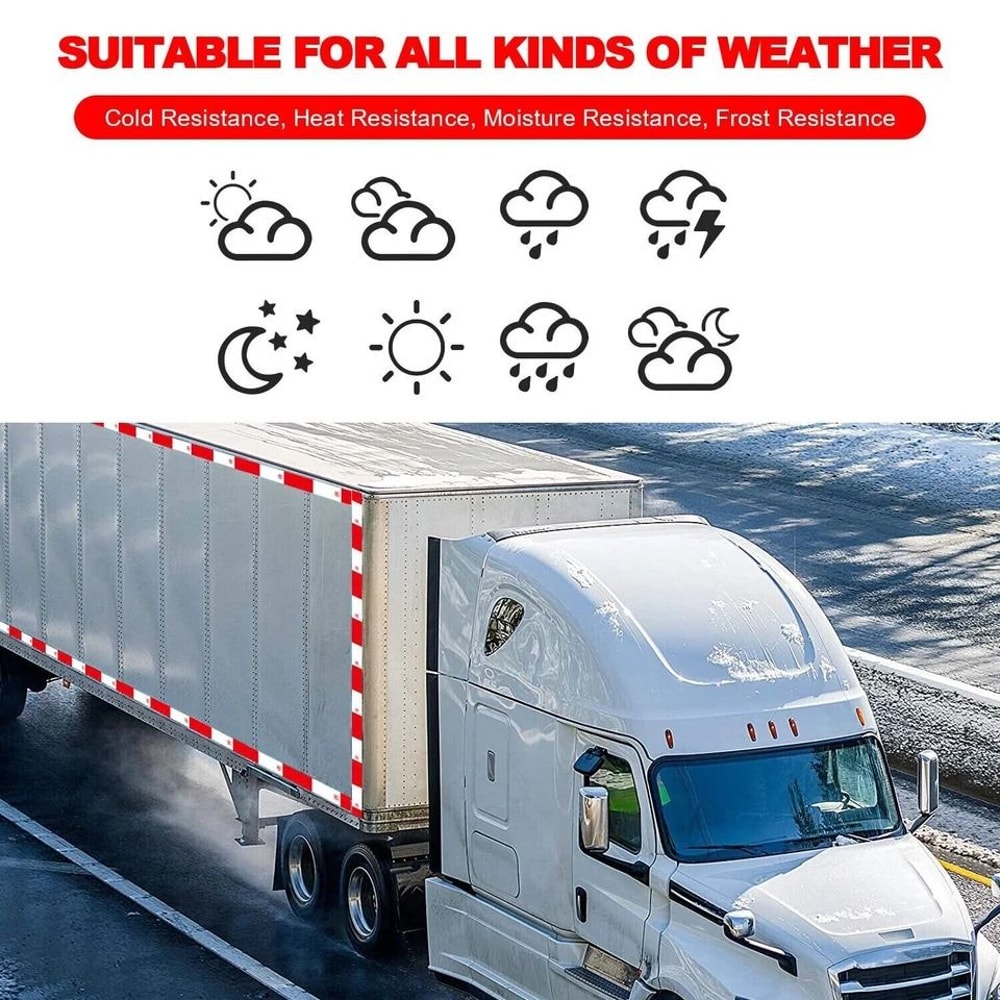 Reflective Safety Tape For Trucks Trailers DOT Compliant Roll Red White 1