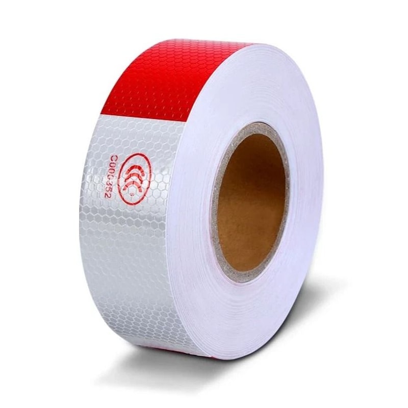 Reflective Safety Tape For Trucks Trailers DOT Compliant Roll Red White 0