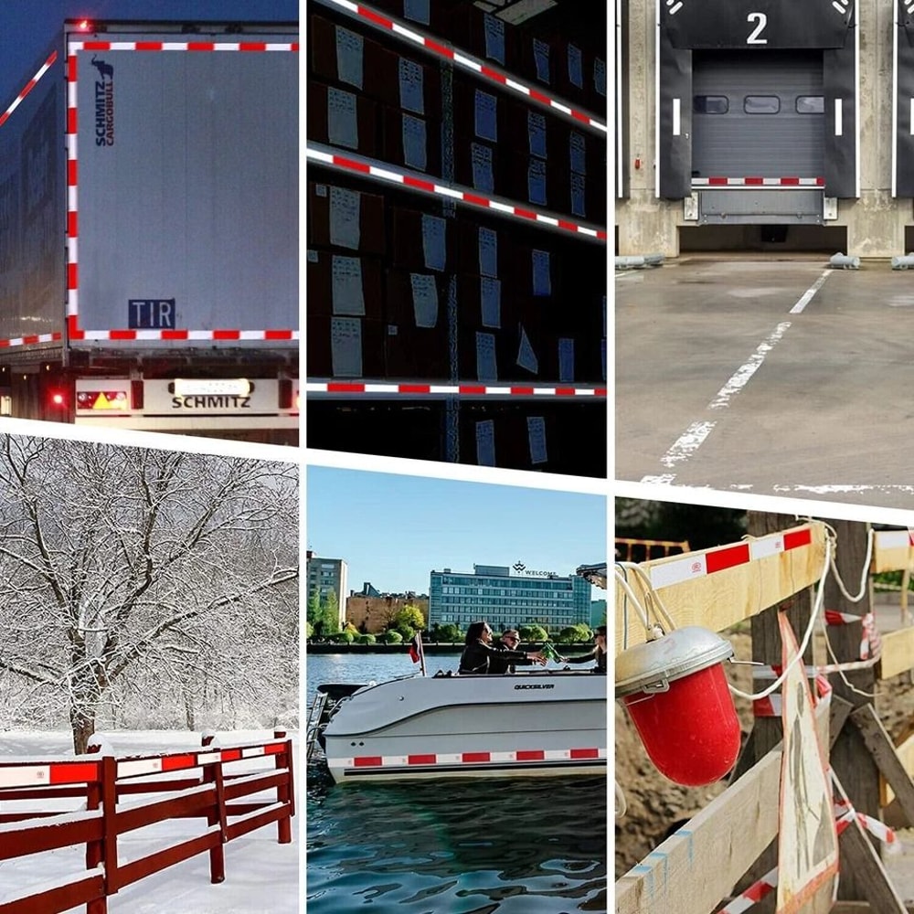 Reflective Safety Tape For Trucks Trailers DOT Compliant Roll Red White 8