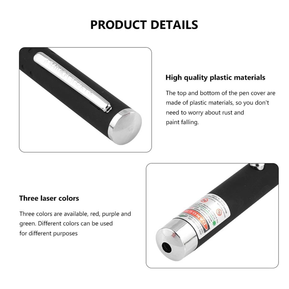 Laser Pointer Pen Green Blue Red Light Visible Beam For Pets Presentations 3