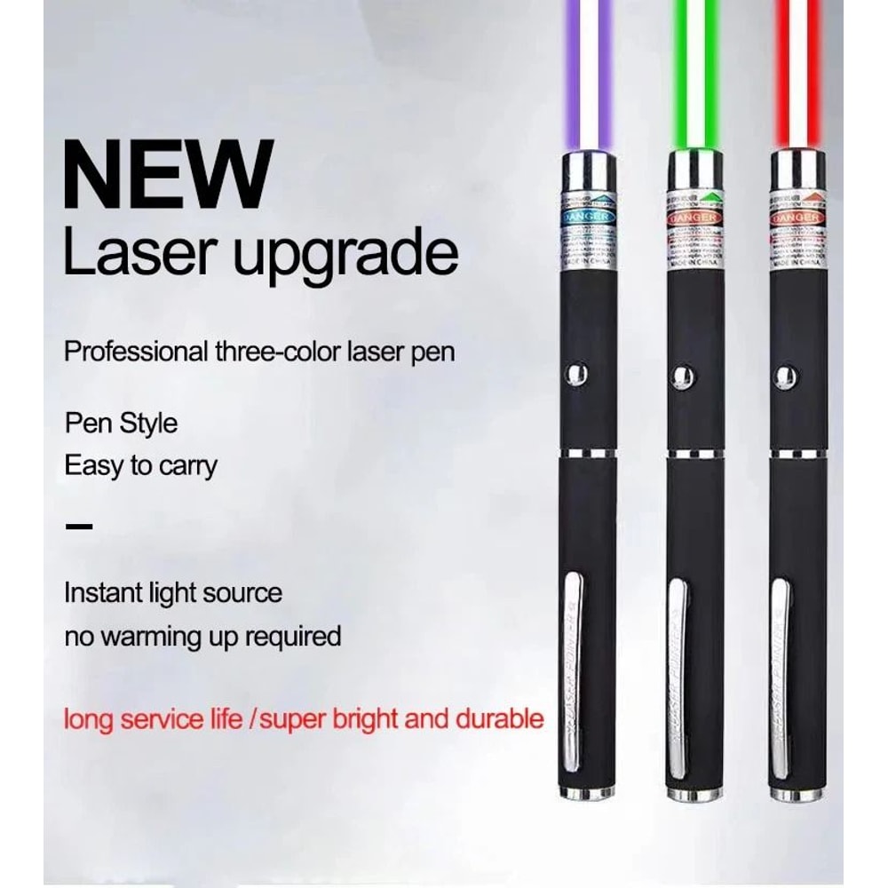 Laser Pointer Pen Green Blue Red Light Visible Beam For Pets Presentations 5