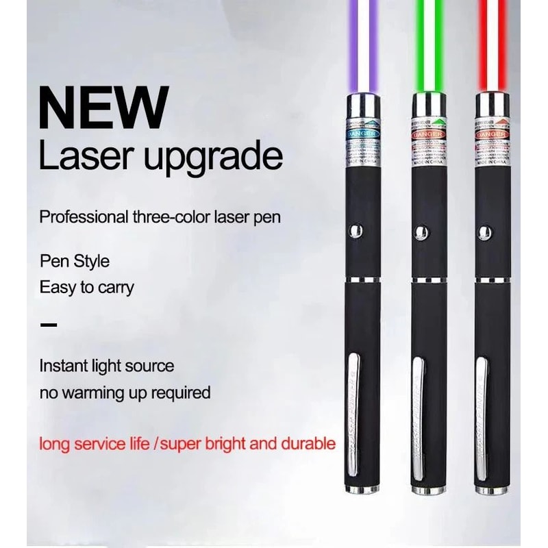 Laser Pointer Pen Green Blue Red Light Visible Beam For Pets Presentations 5