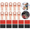 AWG Copper Lugs With Black Red Heat Shrink Ring Terminals For Wire Connections 6
