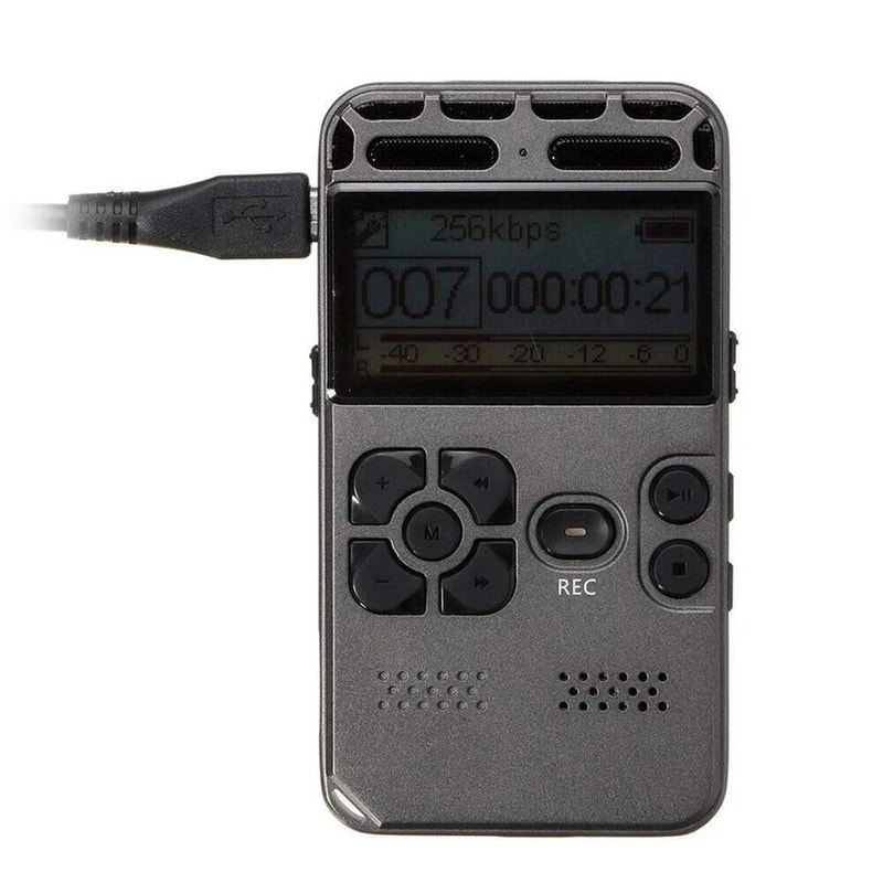 Rechargeable LCD Digital Voice Recorder Player Compact Dictaphone With Extended Recording Hours 0