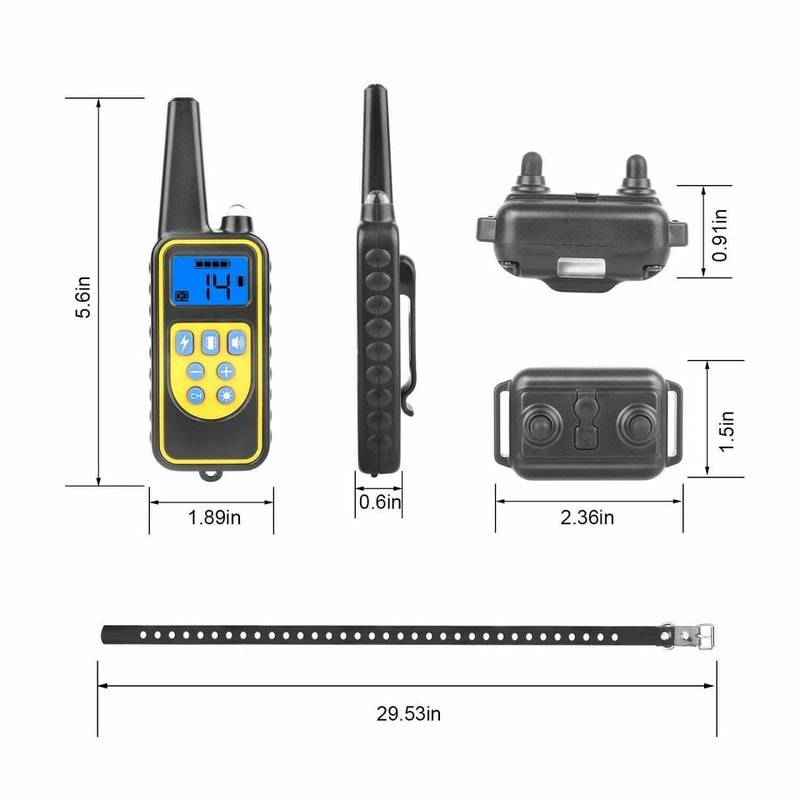 Remote Dog Shock Training Collar Rechargeable Waterproof LCD Pet Training System With Range 1