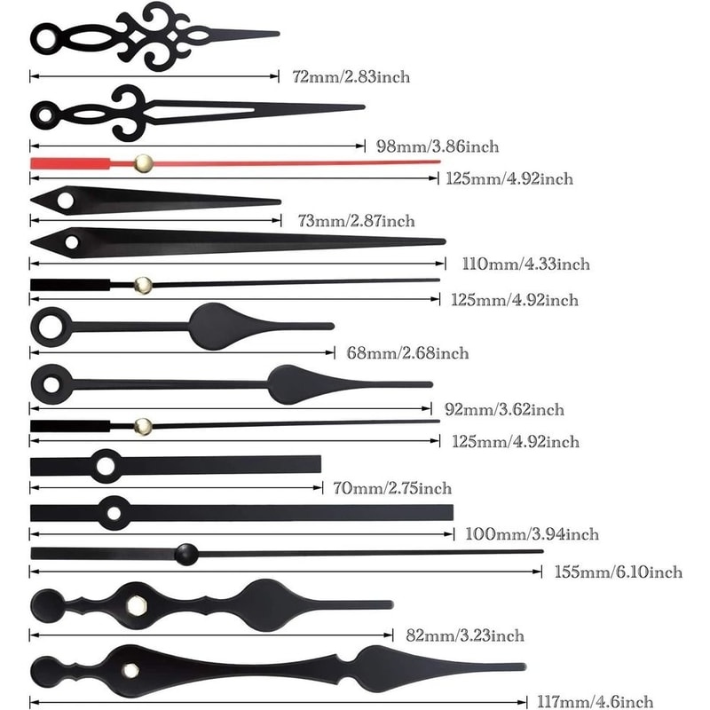 DIY Clock Repair Kit Quartz Movement Mechanism For Wall Clock Replacement Parts Hands Set 8