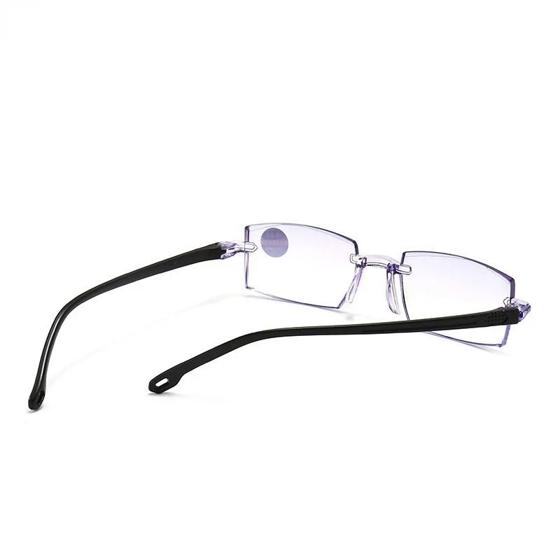 Mens Rimless Blue Light Blocking Reading Glasses Unisex Polycarbonate Lenses 3