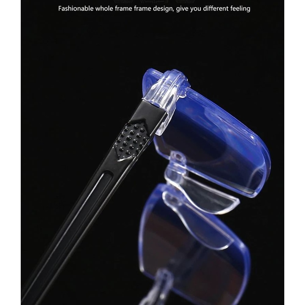 Mens Rimless Blue Light Blocking Reading Glasses Unisex Polycarbonate Lenses 18