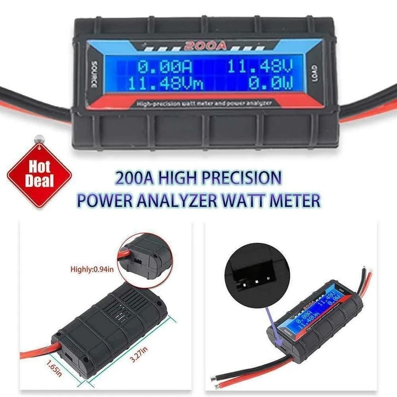 Digital LCD Volt Amp Meter Analyzer For RC Battery Solar Power 7