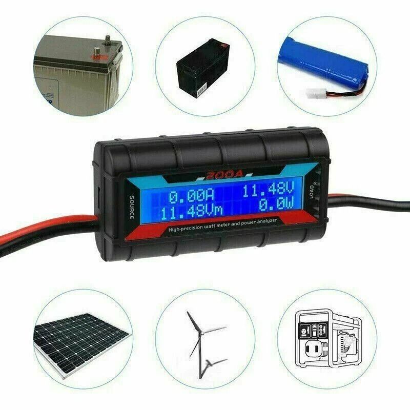 Digital LCD Volt Amp Meter Analyzer For RC Battery Solar Power 8