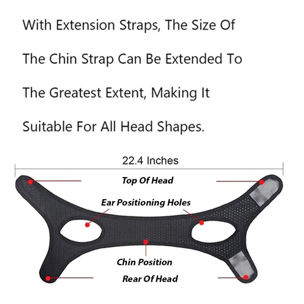 AntiSnoring Chin Strap For Sleep Apnea Snore Relief Jaw Support Belt 7