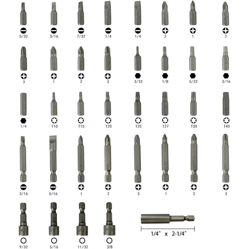 Impact Screwdriver Bit Set Magnetic Tool Set For Nut Drivers Torx Phillips Bits For Power Drills 0
