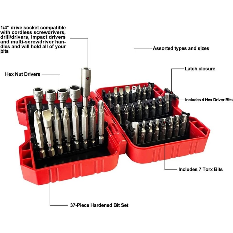 Impact Screwdriver Bit Set Magnetic Tool Set For Nut Drivers Torx Phillips Bits For Power Drills 9