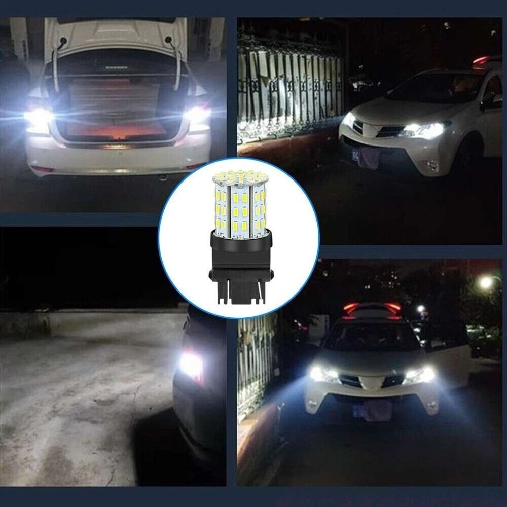 White Reverse Tail Brake Turn Signal DRL Light Bulbs With SMD For Automotive Lighting 3