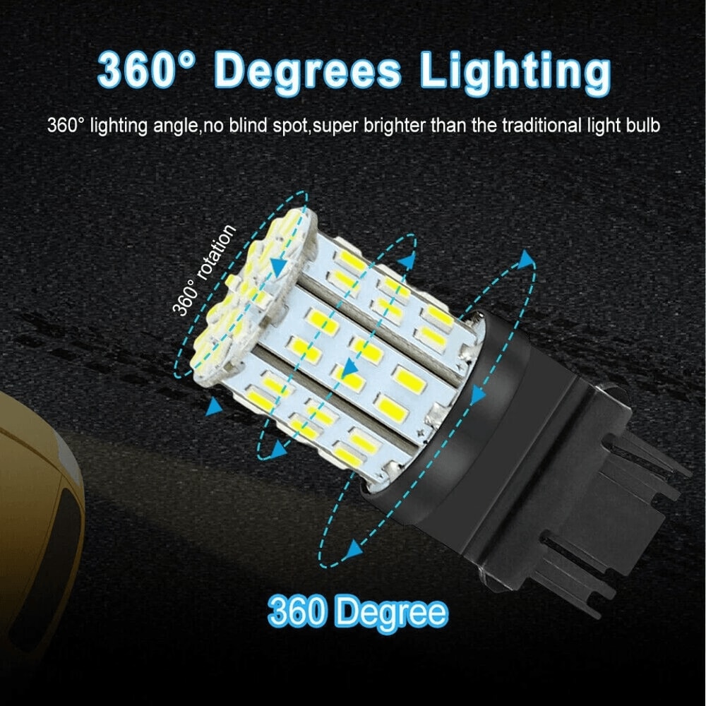 White Reverse Tail Brake Turn Signal DRL Light Bulbs With SMD For Automotive Lighting 11