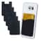 Silicone Credit Card Holder For Cell Phones Adhesive Wallet Pocket Stickers In Black 10
