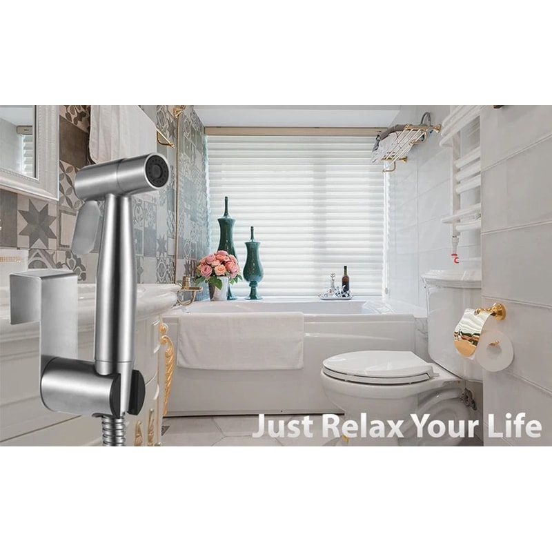 Stainless Steel Handheld Bidet Sprayer Kit With Hose Toilet Bidet Spray Set 11