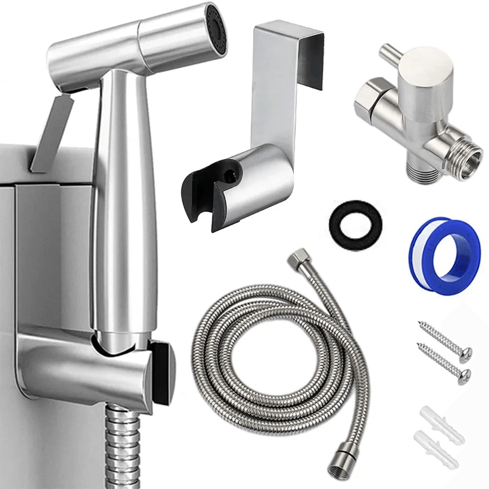 Stainless Steel Handheld Bidet Sprayer Kit With Hose Toilet Bidet Spray Set 17