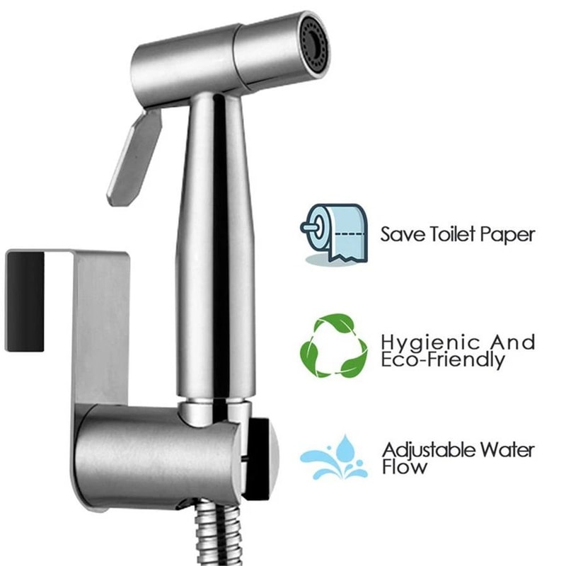 Stainless Steel Handheld Bidet Sprayer Kit With Hose Toilet Bidet Spray Set 3