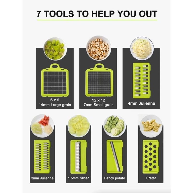 Vegetable Chopper And Vegetable Dicer Multi Blade Kitchen Prep Cutter 15
