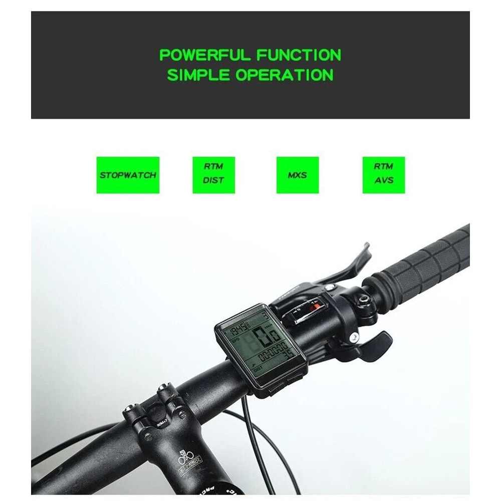 Wireless Bike Speedometer Waterproof Cycling Computer With LCD Display And Odometer 13