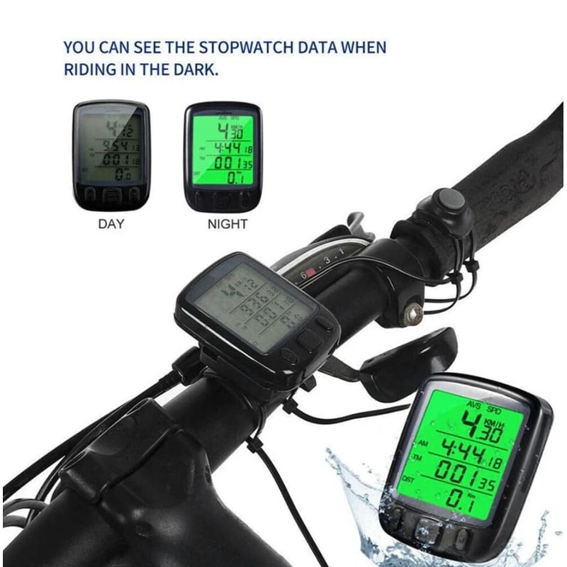 Wireless Bike Speedometer Waterproof Cycling Computer With LCD Display And Odometer 18