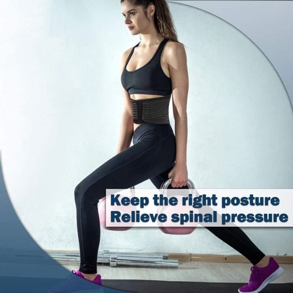 Premium Lower Back Support Brace For Lumbar Pain Relief Adjustable Waist Belt 11
