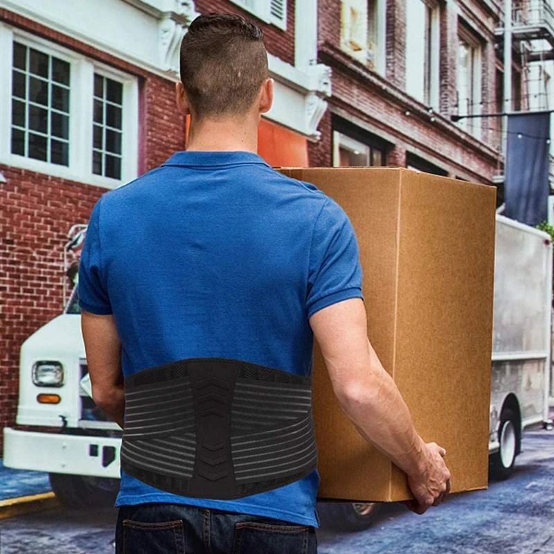 Premium Lower Back Support Brace For Lumbar Pain Relief Adjustable Waist Belt 13