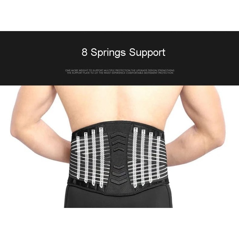 Premium Lower Back Support Brace For Lumbar Pain Relief Adjustable Waist Belt 16