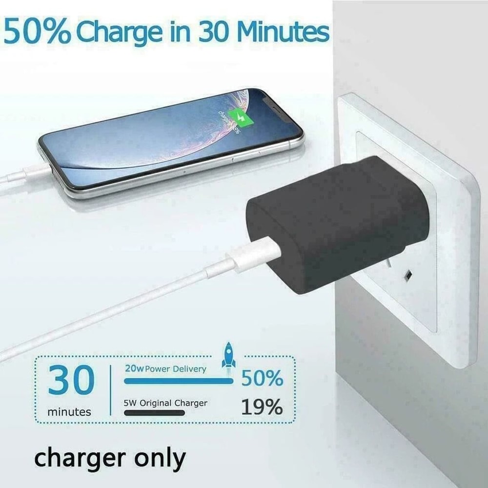 USB C Super Fast Wall Charger With Cable For Samsung Galaxy 8
