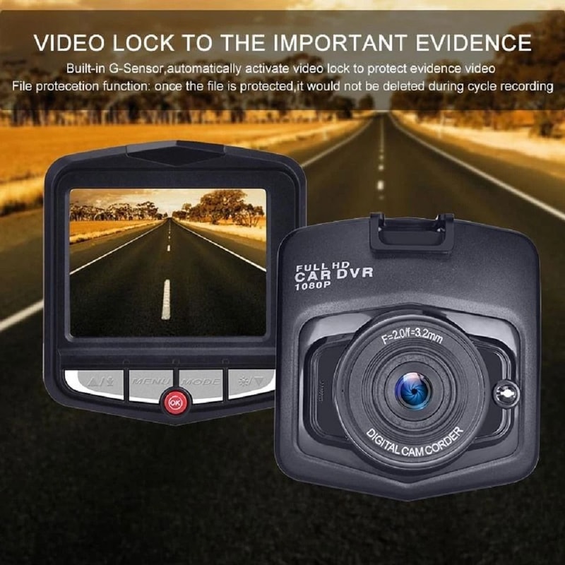 Premium Car Dashboard Camera With Night Vision And G Sensor Security 12