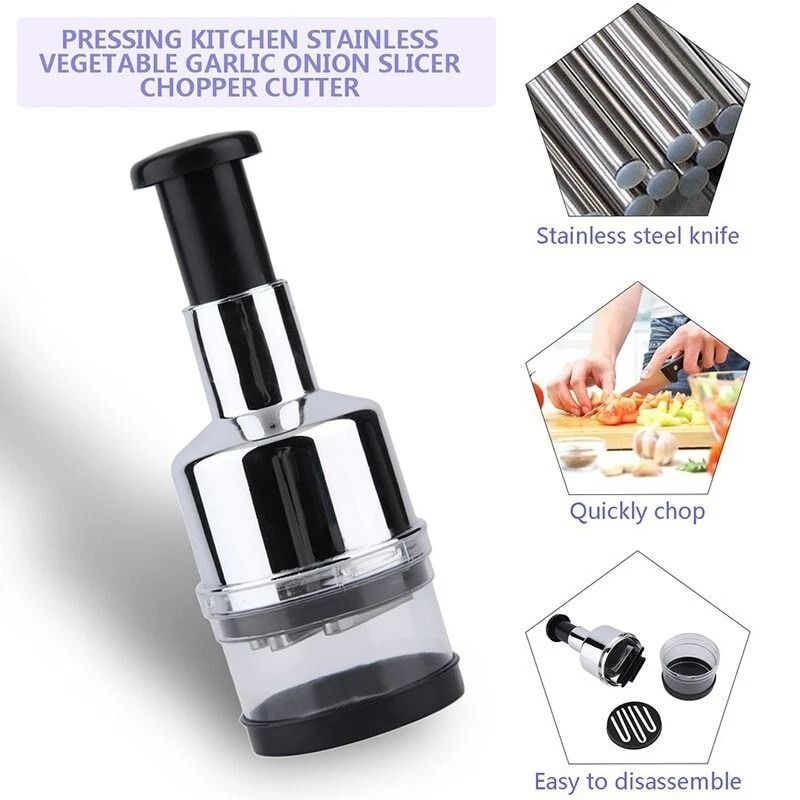 Vegetable Fruit Hand Chopper Food Slicer Quick Onion Garlic And Salad Cutter 1