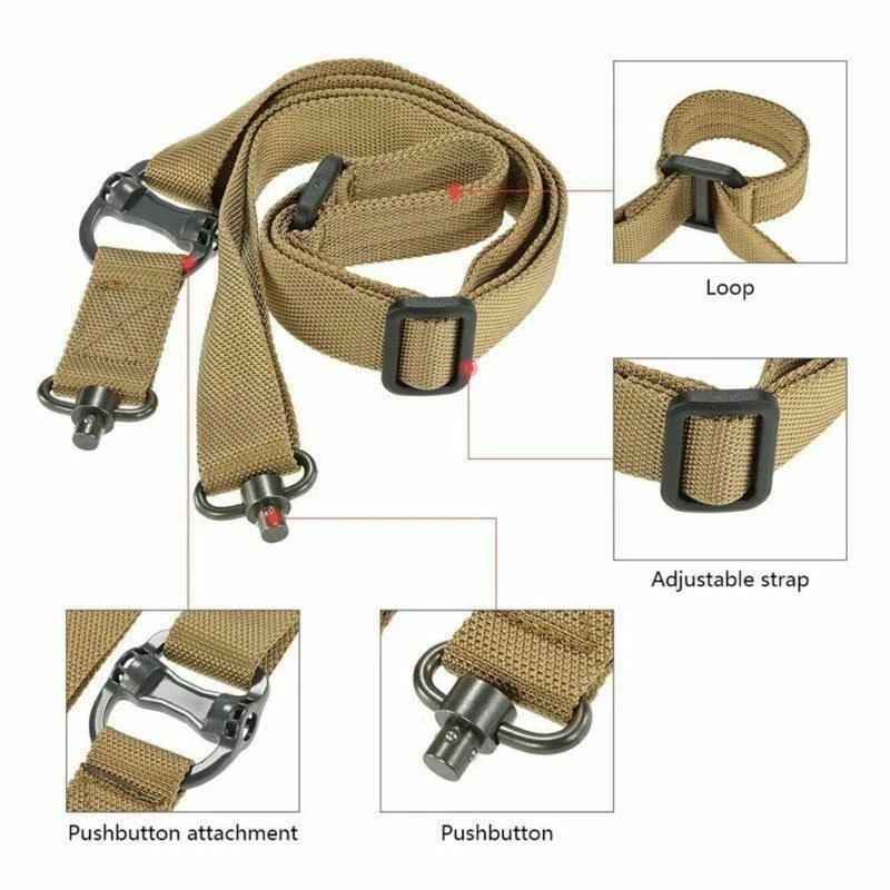 Tactical Quick Detach QD MultiMission Rifle Sling Adjustable Nylon Strap For Versatile Use 4