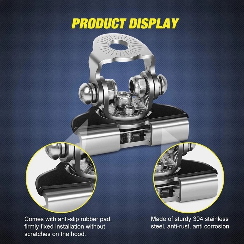 Universal Hood LED Light Bar Mount Bracket Clamp For Offroad Vehicles 3