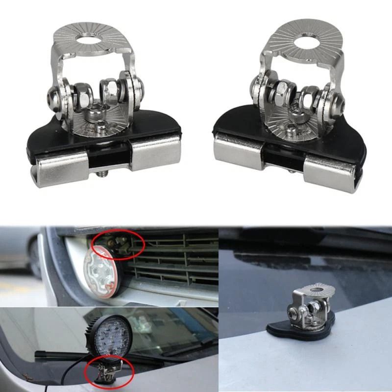Universal Hood LED Light Bar Mount Bracket Clamp For Offroad Vehicles 11