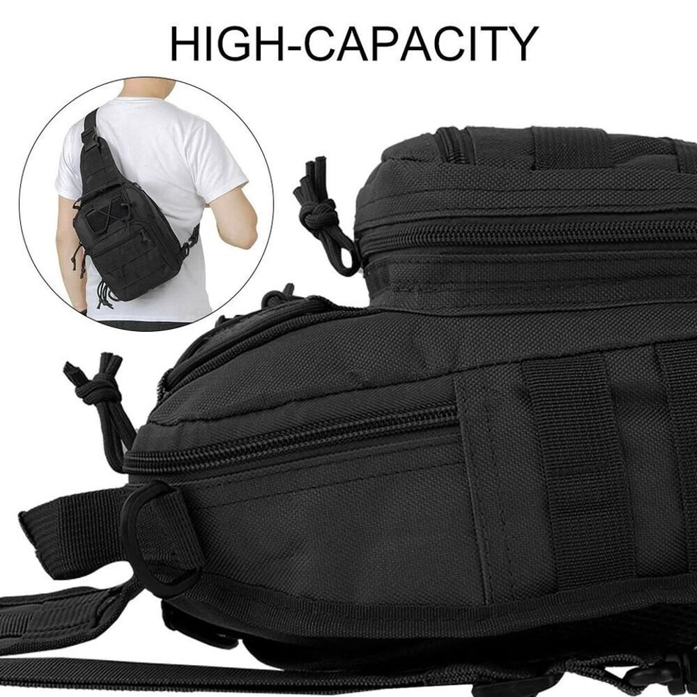 Tactical Sling Backpack For Hiking Travel Molle Chest Pack For Men 5