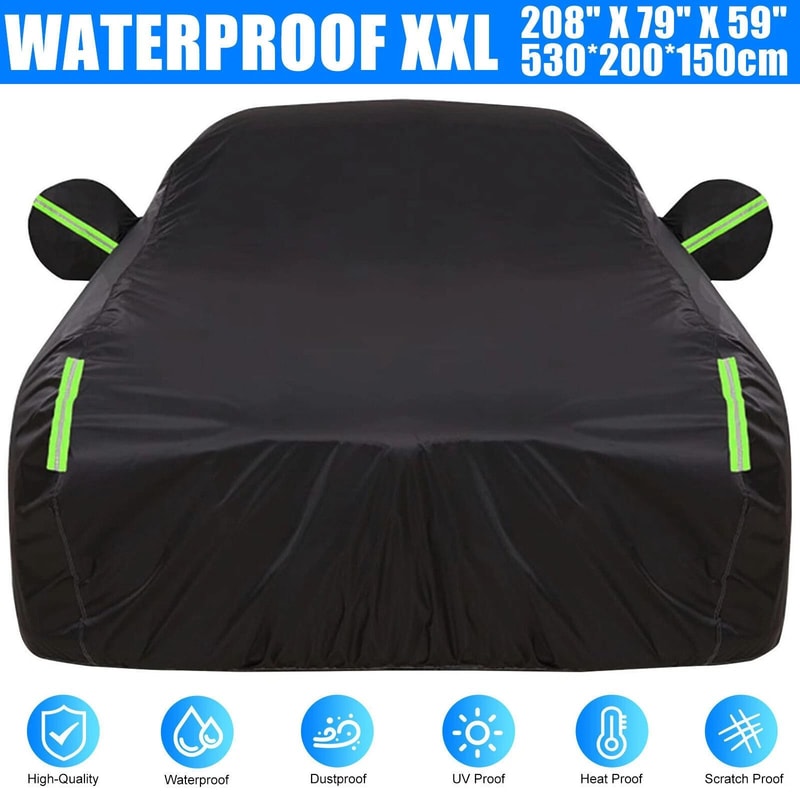 Universal Car Cover For AllWeather Protection Waterproof Sun Protection For Outdoor Vehicles Durabl 5