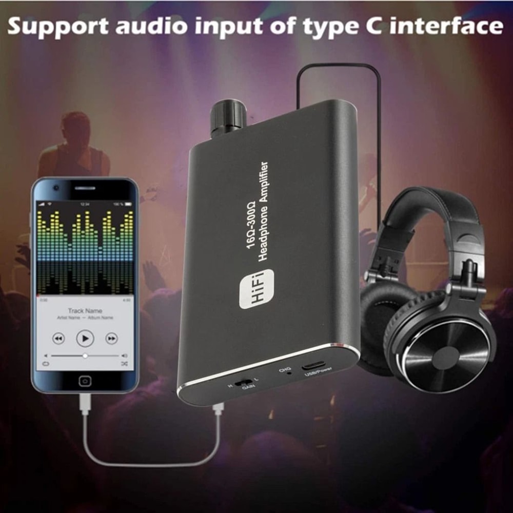 HiFi Headphone Amplifier Portable Amp With USB Audio Cable For HighQuality Sound 7
