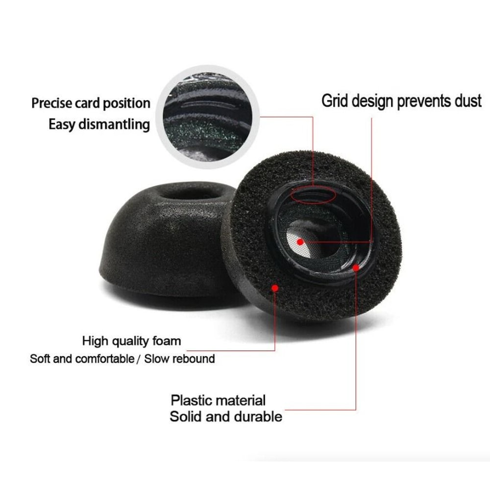 Memory Foam Replacement Ear Tips For Apple AirPods Pairs For Comfortable 4