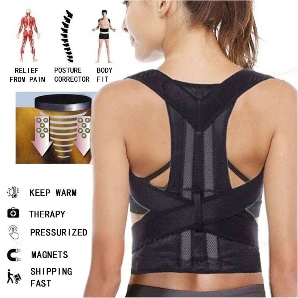 Adjustable Posture Corrector For Low Back Support Shoulder Brace Effective Pain Relief For Men Wo