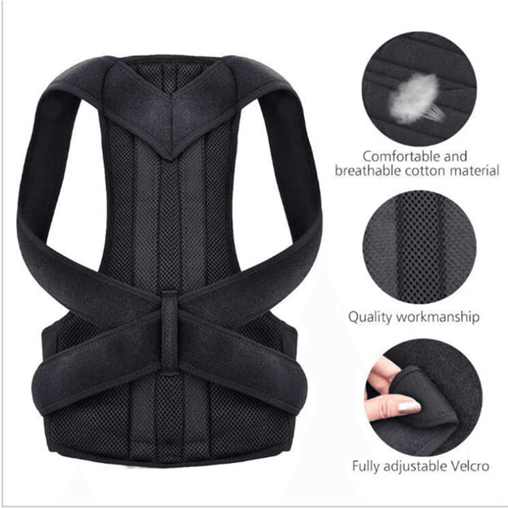Adjustable Posture Corrector For Low Back Support Shoulder Brace Effective Pain Relief For Men Wo
