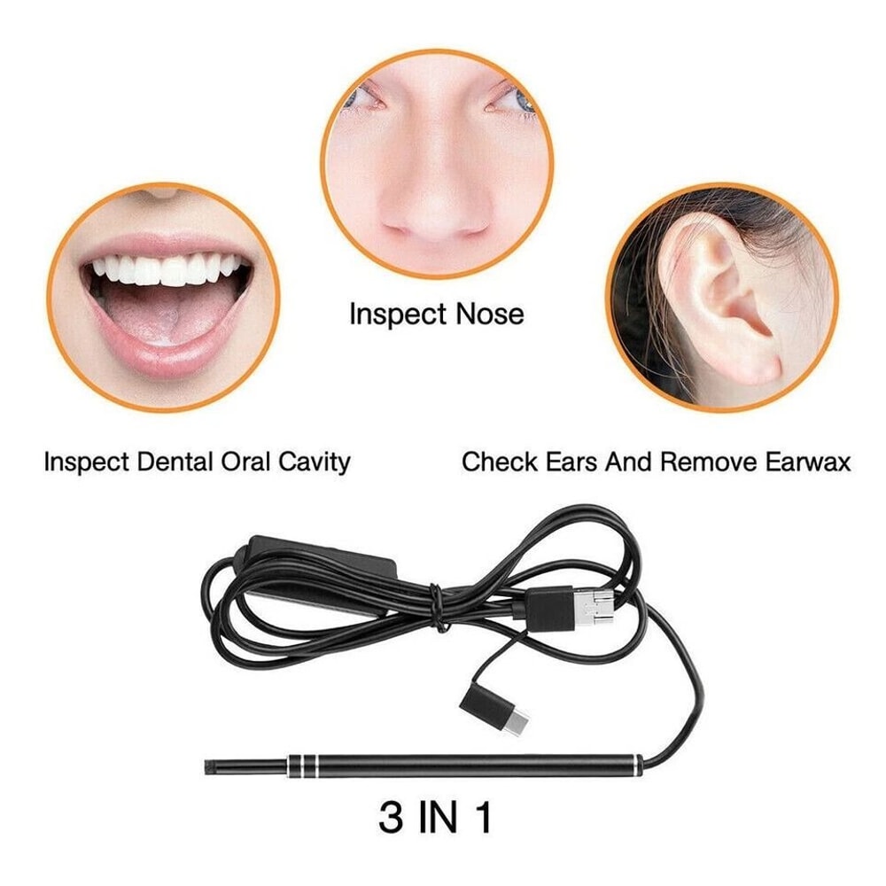 LED Ear Endoscope Otoscope Camera With Adjustable LED Lights HD Ear Wax Cleaning Tool Kit For Safe 1