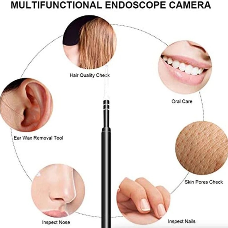 LED Ear Endoscope Otoscope Camera With Adjustable LED Lights HD Ear Wax Cleaning Tool Kit For Safe 13