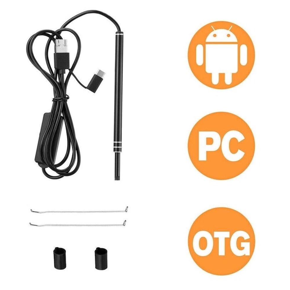 LED Ear Endoscope Otoscope Camera With Adjustable LED Lights HD Ear Wax Cleaning Tool Kit For Safe 2