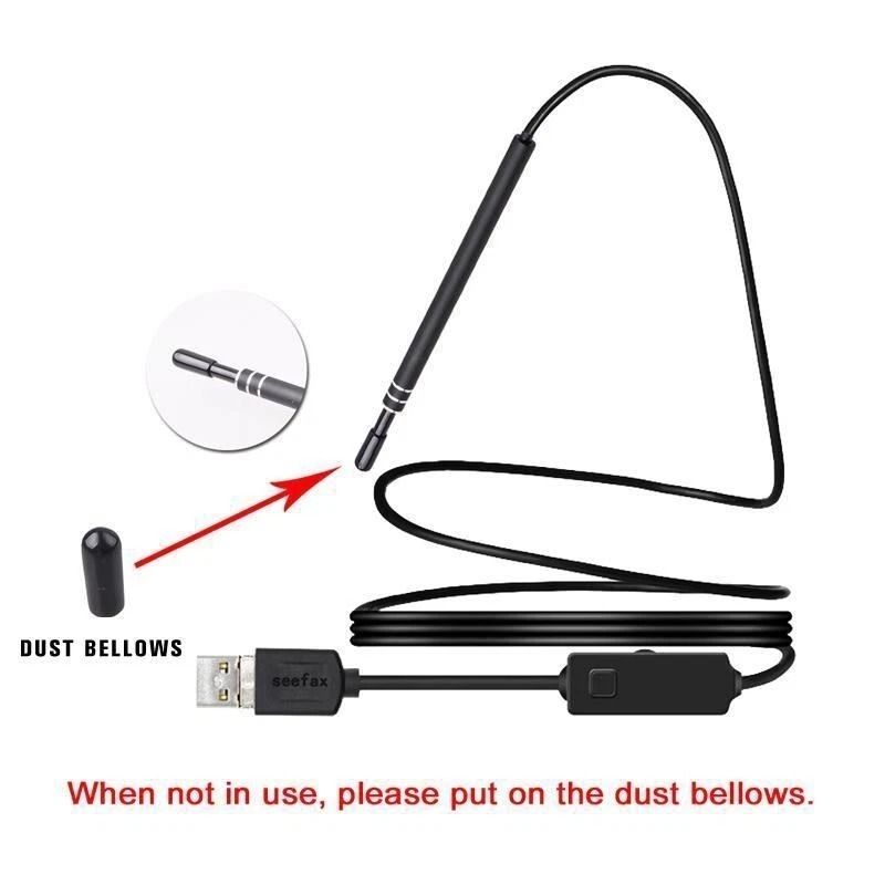 LED Ear Endoscope Otoscope Camera With Adjustable LED Lights HD Ear Wax Cleaning Tool Kit For Safe 4