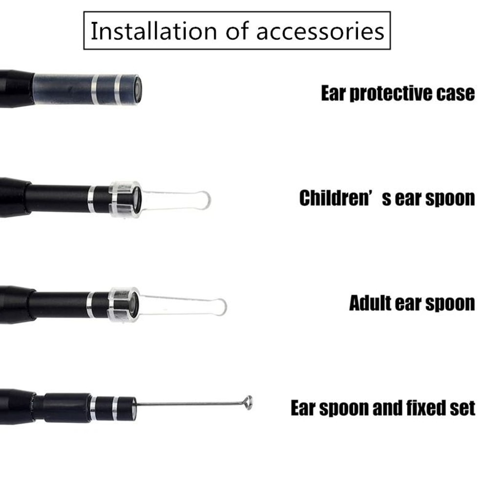LED Ear Endoscope Otoscope Camera With Adjustable LED Lights HD Ear Wax Cleaning Tool Kit For Safe 6