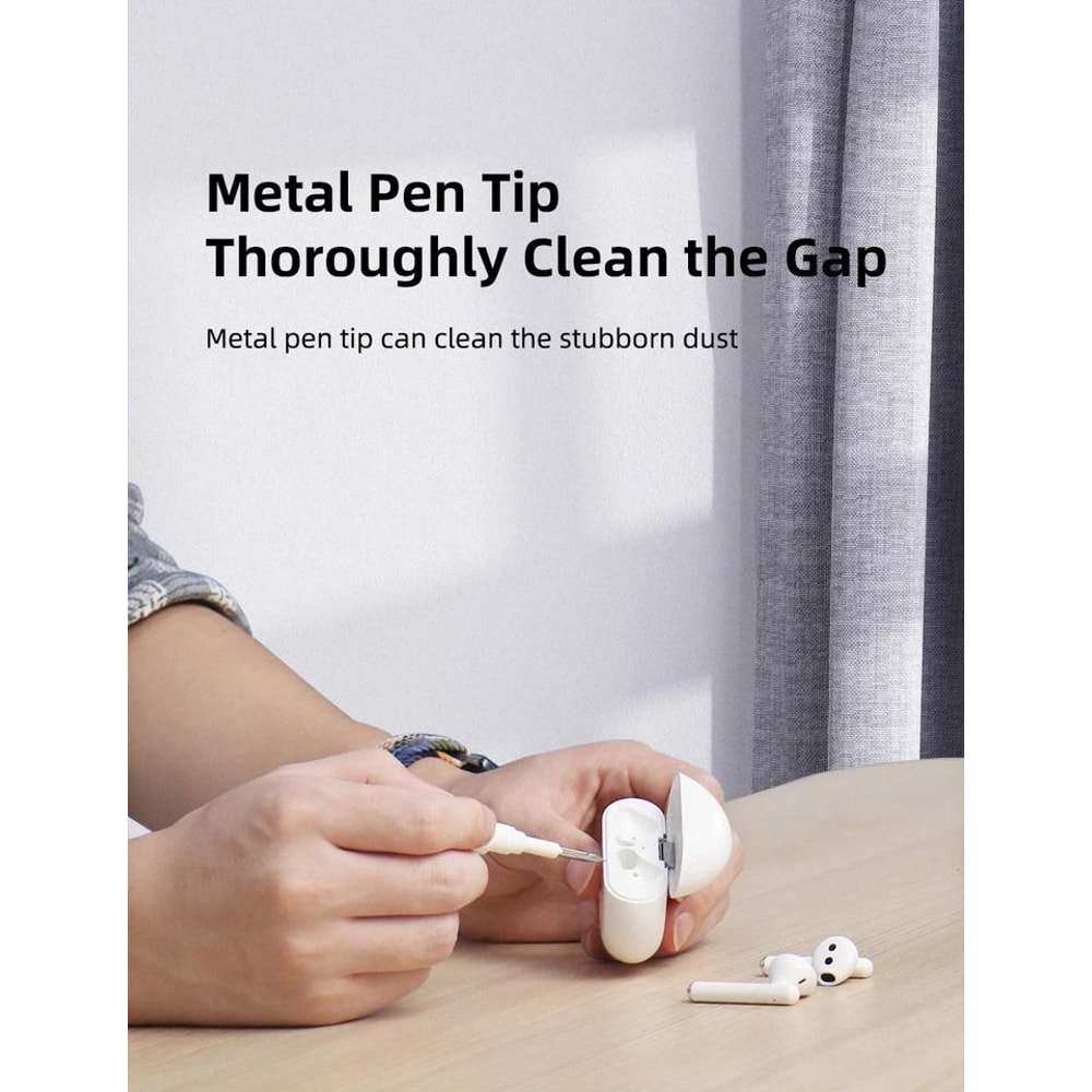 AirPods Pro Cleaning Pen Kit Earphone Charging Case Cleaner With Soft Brush Metal Tip Flocking Sp 6